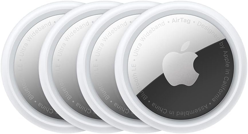 Apple AirTag Bluetooth tracker for locating lost items using the Find My network